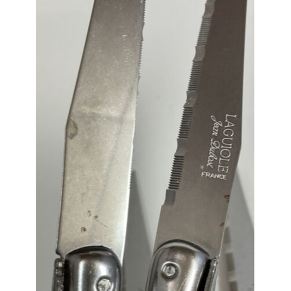 Cutlery SET Laguiole Jean Dobost Steak Knife Thiers France Ivory Marble KNIVES - Picture 10 of 12